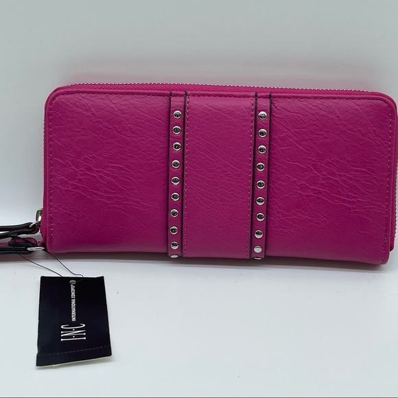 INC International Concepts
Hazell Zip Around Handbag Pink Faux LeatherWristlet - Picture 10 of 11